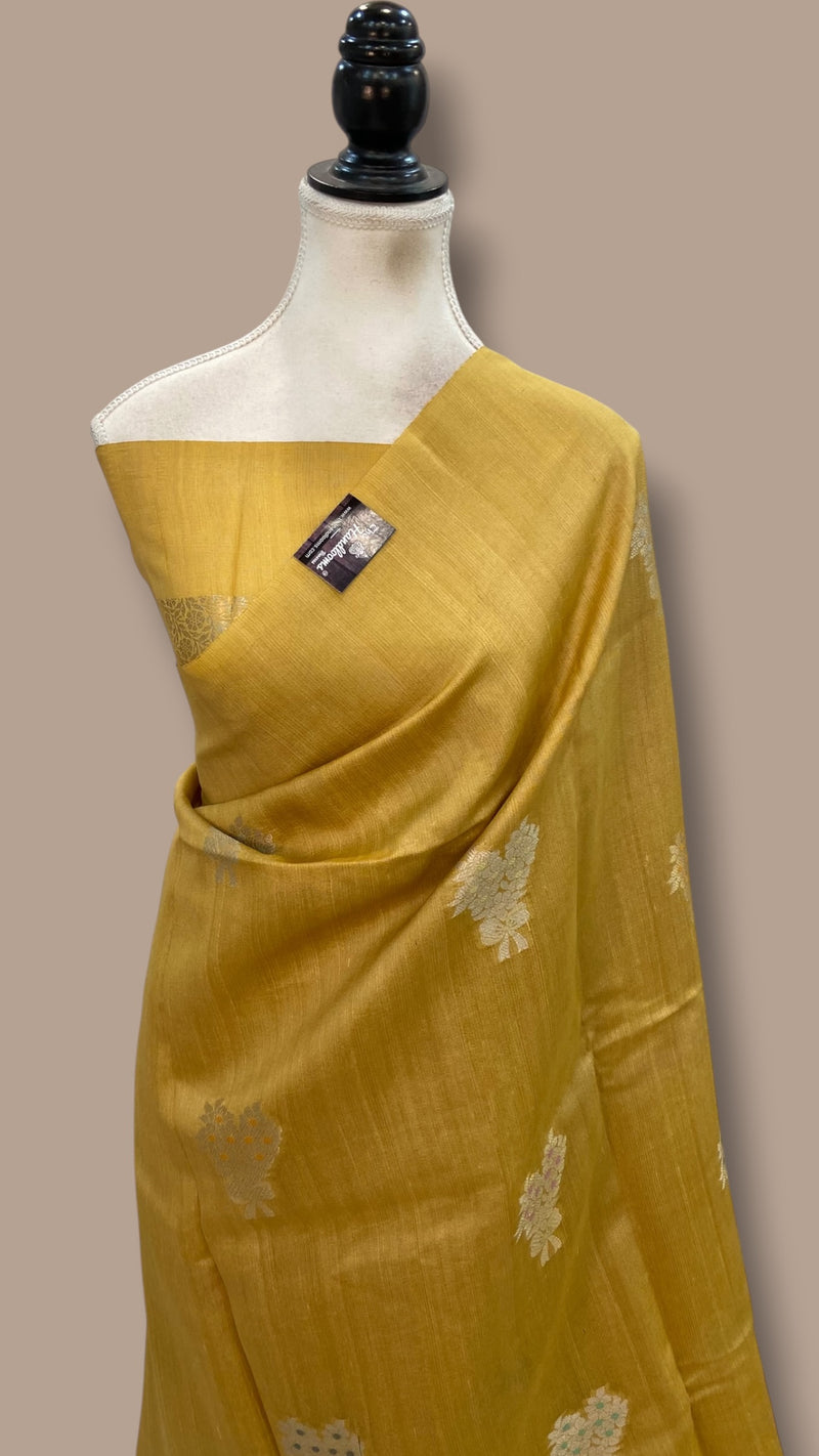Pure Desi Tussar Silk Handloom Banarasi Saree - The Handlooms
