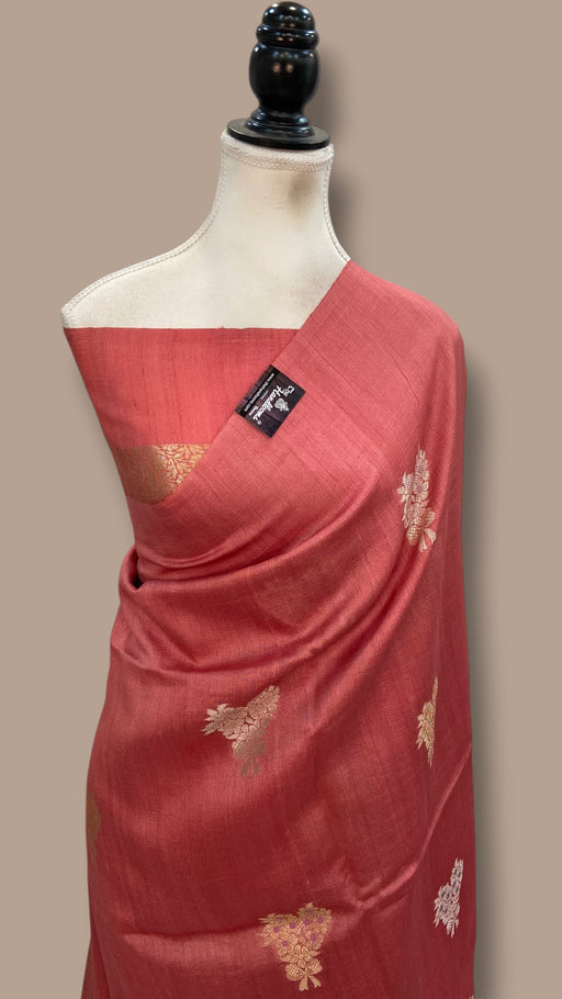 Pure Desi Tussar Silk Handloom Banarasi Saree - The Handlooms