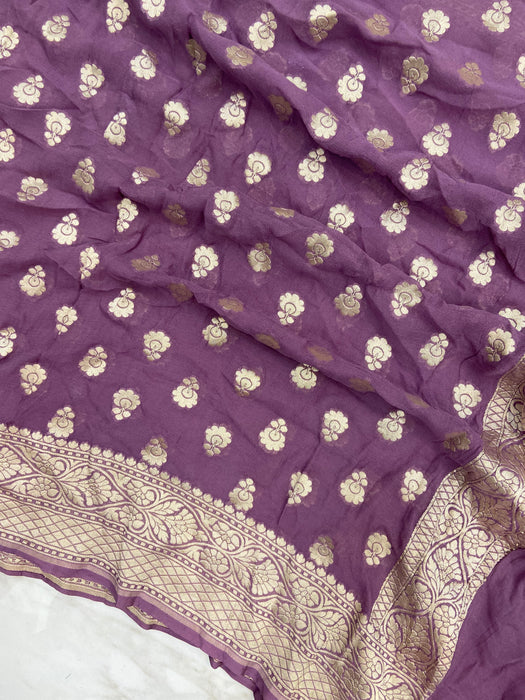 Khaddi Georgette Handloom Banarasi Dupatta