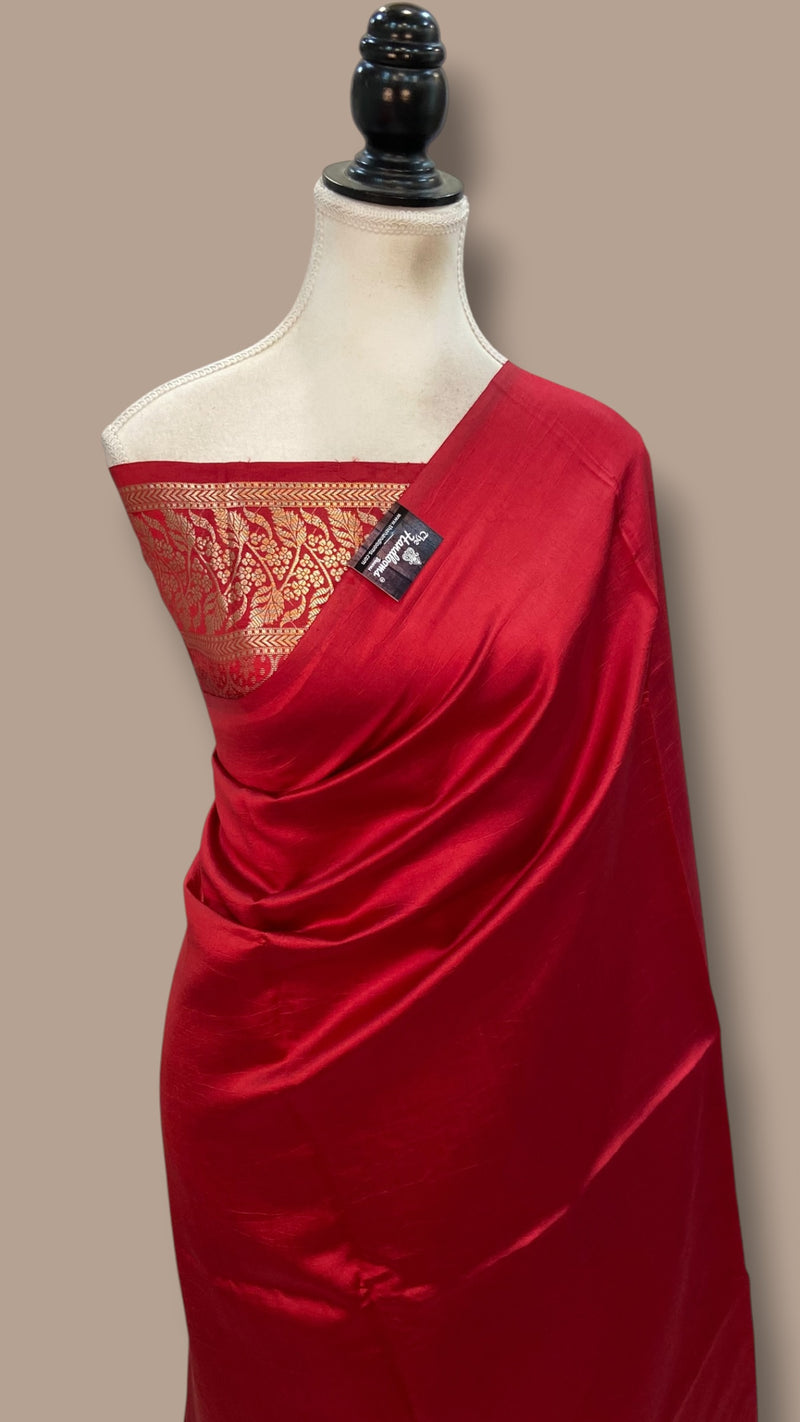 Pure Mango Silk Banarasi Handloom Saree - The Handlooms