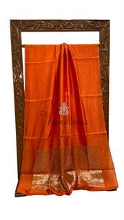 Pure Mango Silk Banarasi Handloom Saree - The Handlooms