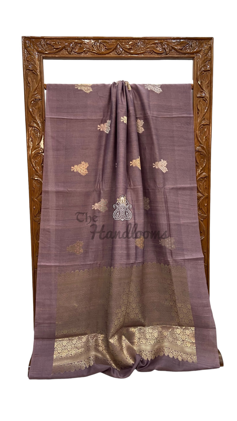 Pure Desi Tussar Silk Handloom Banarasi Saree - The Handlooms