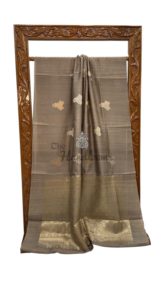Pure Desi Tussar Silk Handloom Banarasi Saree - The Handlooms