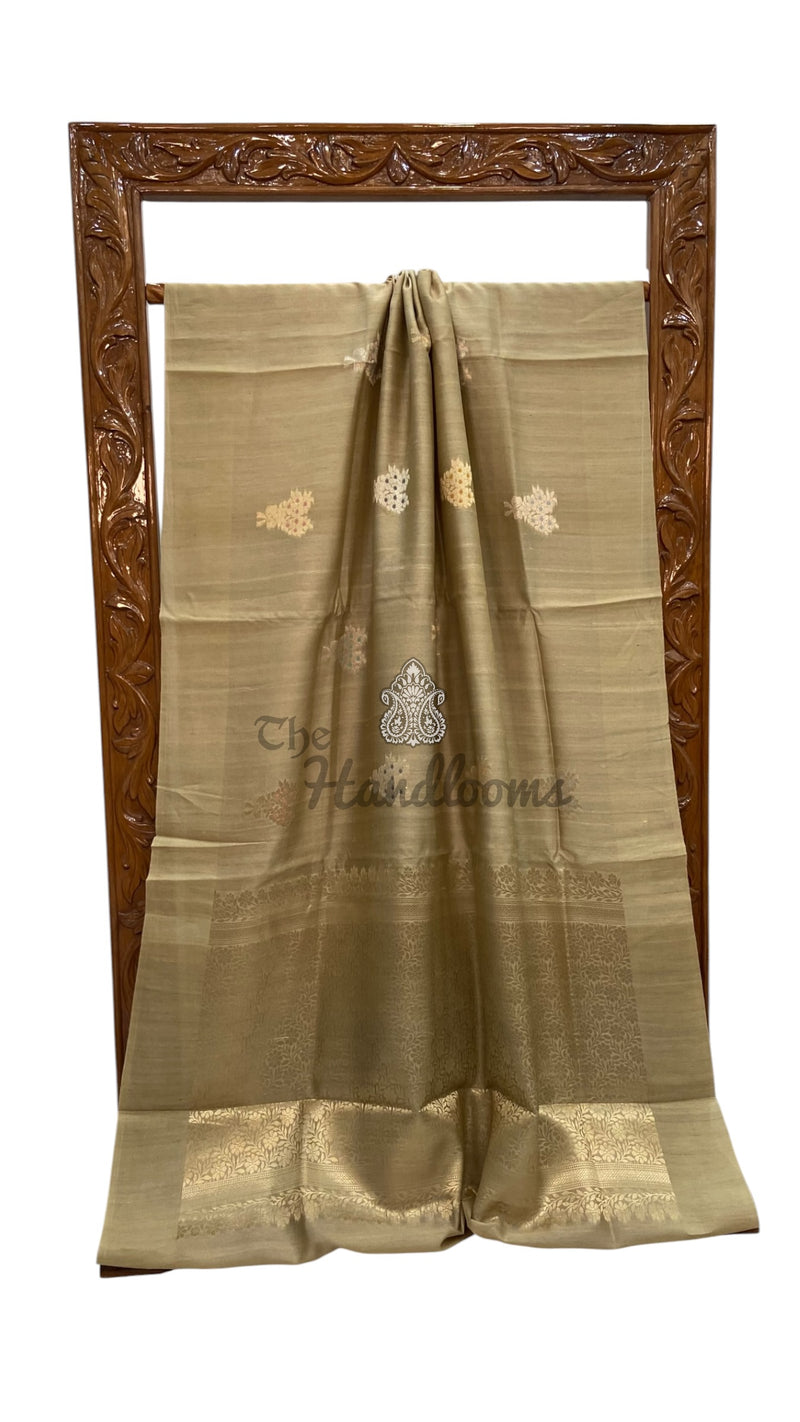 Pure Desi Tussar Silk Handloom Banarasi Saree - The Handlooms