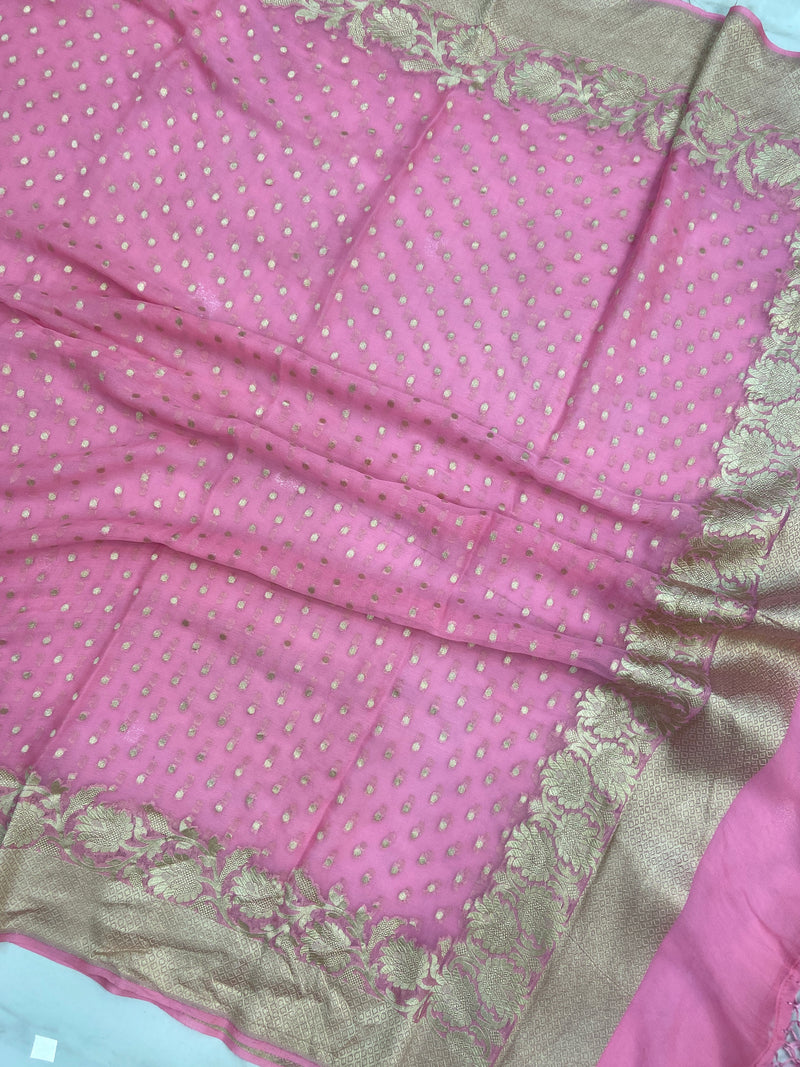Pure Khaddi Georgette Handloom Dupatta - The Handlooms