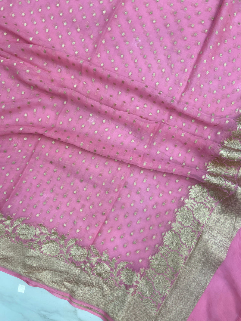 Pure Khaddi Georgette Handloom Dupatta - The Handlooms
