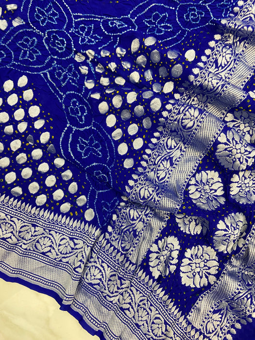 Pure Georgette Banarasi Bandhej Handloom Dupatta