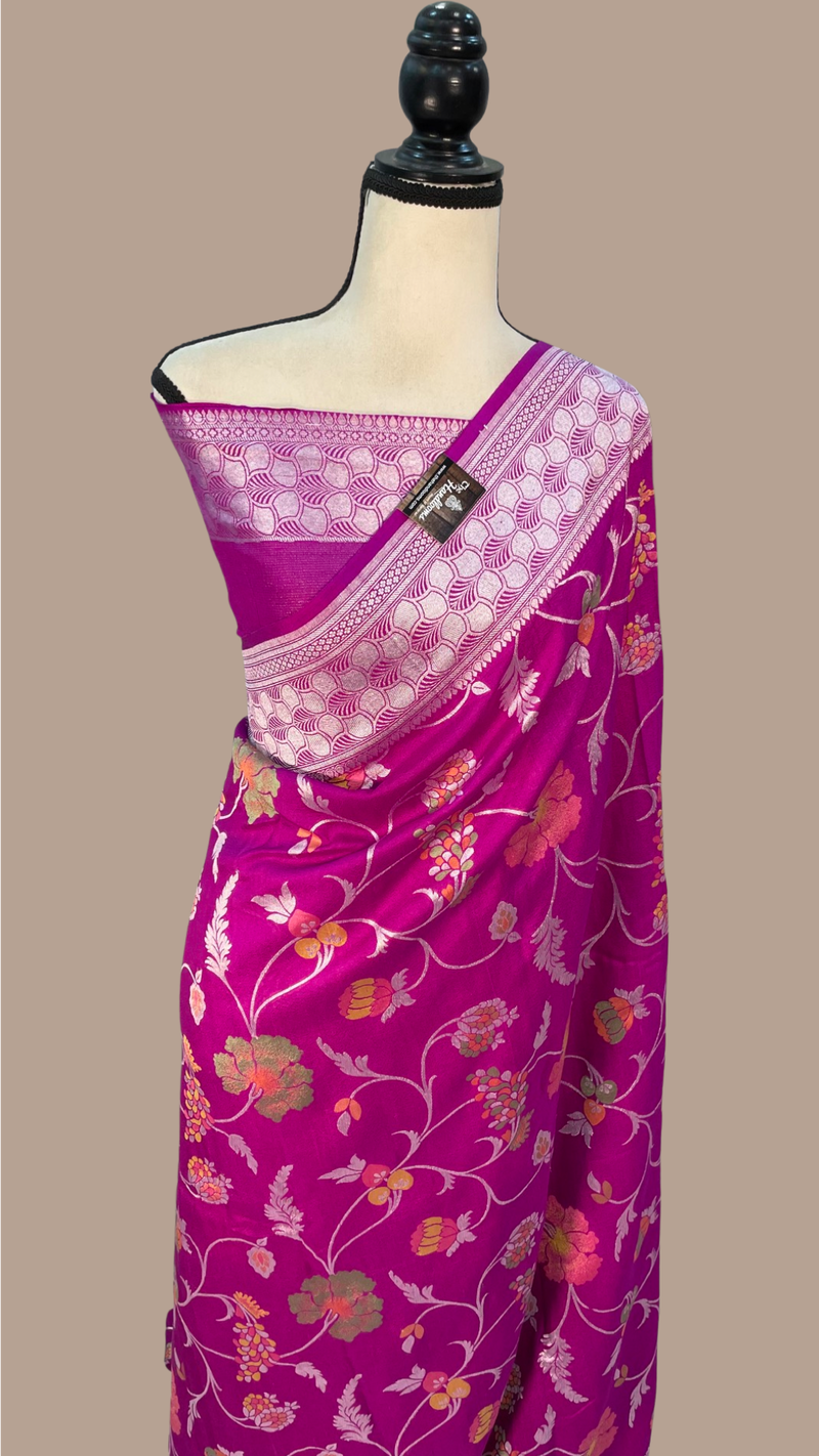 Tussar Georgette Handloom Banarasi Saree - The Handlooms