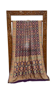 Pure Georgette Banarasi Bandhej Handloom Saree - Meenakari - The Handlooms