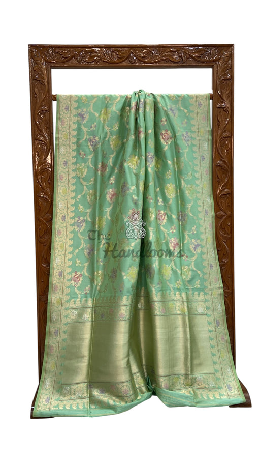Ektara Pure Katan Silk Banarasi Handloom Saree - All Over Kadiyal Jaal Work - The Handlooms