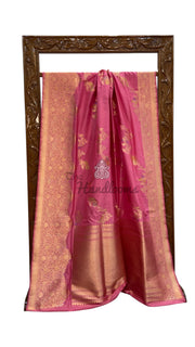 Pure Katan Silk Banarasi Handloom Saree - All Over Kadiyal Jaal Work - The Handlooms