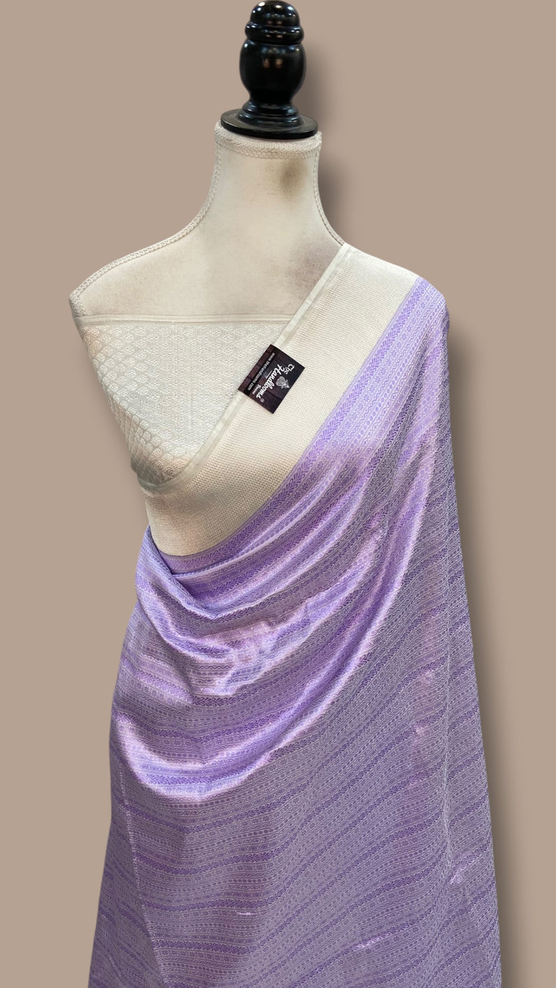 Regal Pure Katan Silk Banarasi Saree – Handwoven Tanchui Brocade - The Handlooms