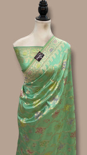 Ektara Pure Katan Silk Banarasi Handloom Saree - All Over Kadiyal Jaal Work - The Handlooms