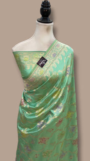 Ektara Pure Katan Silk Banarasi Handloom Saree - All Over Kadiyal Jaal Work - The Handlooms