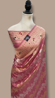 Pure Katan Silk Banarasi Handloom Saree - All Over Sona Roopa Kadiyal Jaal Work - The Handlooms