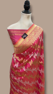 Pure Katan Silk Banarasi Handloom Saree - All Over Sona Roopa Kadiyal Jaal Work - The Handlooms
