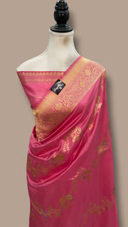 Pure Katan Silk Banarasi Handloom Saree - All Over Kadiyal Jaal Work - The Handlooms
