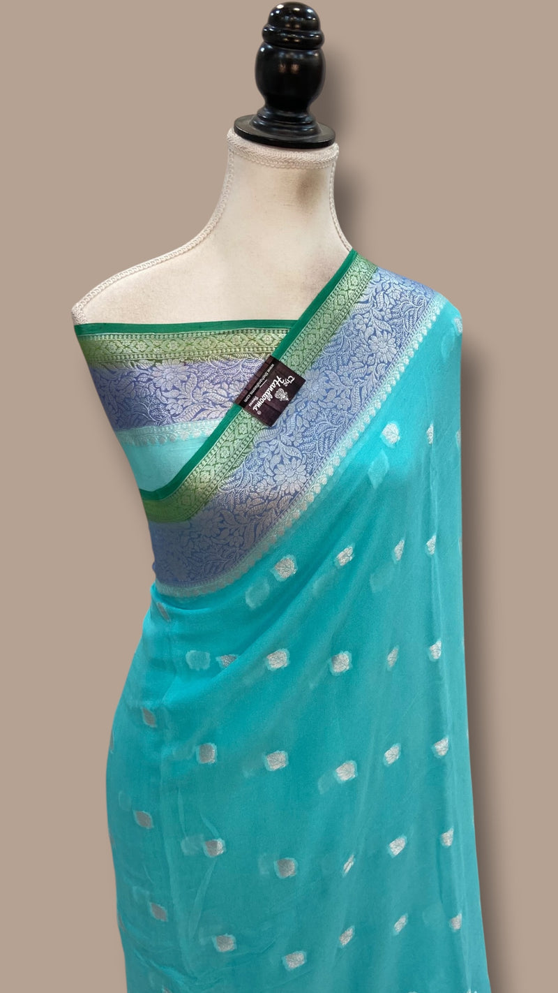 Pure Chiffon Khaddi Banarasi Saree - The Handlooms