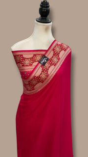 Pure Chiffon Khaddi Banarasi Saree - The Handlooms
