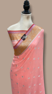 Pure Chiffon Khaddi Banarasi Saree - The Handlooms