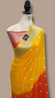 Pure Chiffon Khaddi Banarasi Saree - The Handlooms
