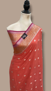 Pure Chiffon Khaddi Banarasi Saree - The Handlooms