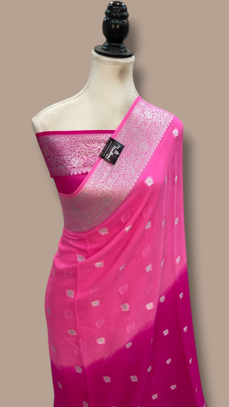 Pure Chiffon Khaddi Banarasi Saree - The Handlooms