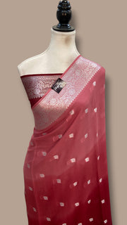 Pure Chiffon Khaddi Banarasi Saree - The Handlooms