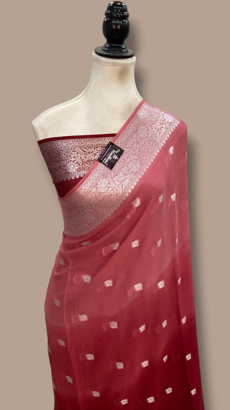 Pure Chiffon Khaddi Banarasi Saree - The Handlooms