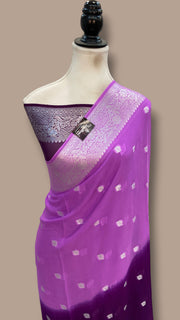 Pure Chiffon Khaddi Banarasi Saree - The Handlooms