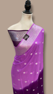 Pure Chiffon Khaddi Banarasi Saree - The Handlooms