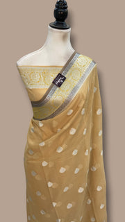 Pure Chiffon Khaddi Banarasi Saree - The Handlooms