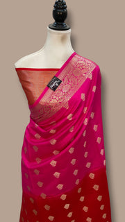 Pure Chiniya Silk Khaddi Handloom Banarasi Saree - The Handlooms