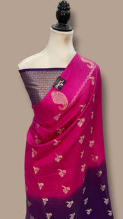 Pure Chiniya Silk Khaddi Handloom Banarasi Saree - The Handlooms