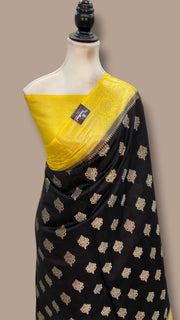 Pure Chiniya Silk Khaddi Handloom Banarasi Saree - The Handlooms