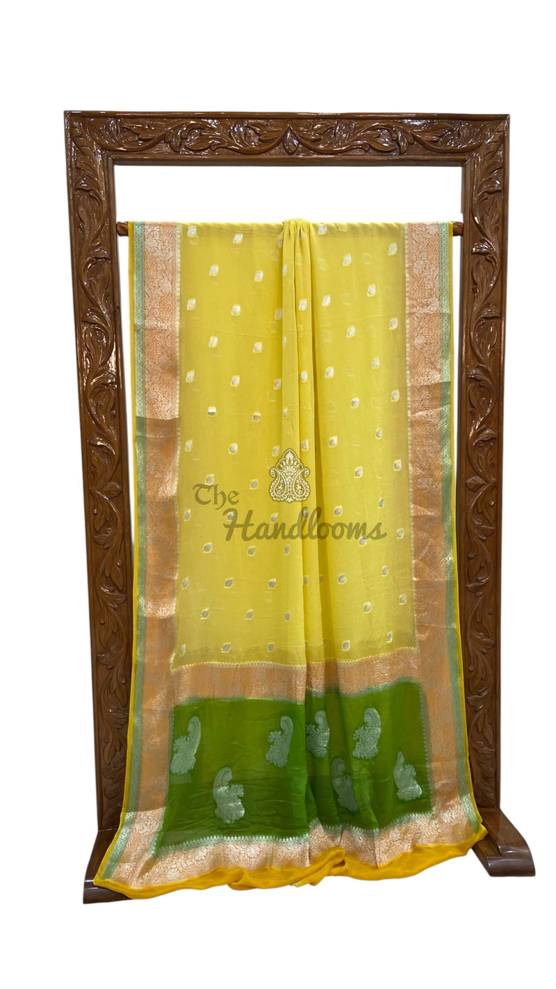 Pure Chiffon Khaddi Banarasi Saree - The Handlooms