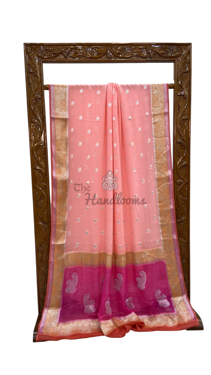Pure Chiffon Khaddi Banarasi Saree - The Handlooms