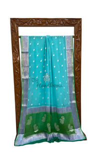 Pure Chiffon Khaddi Banarasi Saree - The Handlooms
