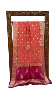 Pure Chiffon Khaddi Banarasi Saree - The Handlooms