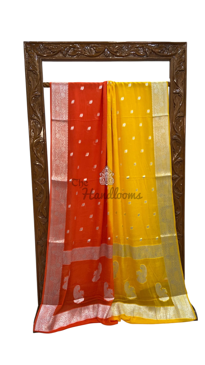 Pure Chiffon Khaddi Banarasi Saree - The Handlooms