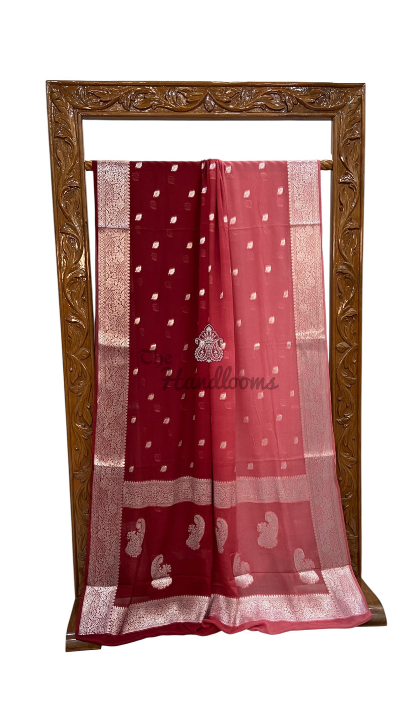 Pure Chiffon Khaddi Banarasi Saree - The Handlooms