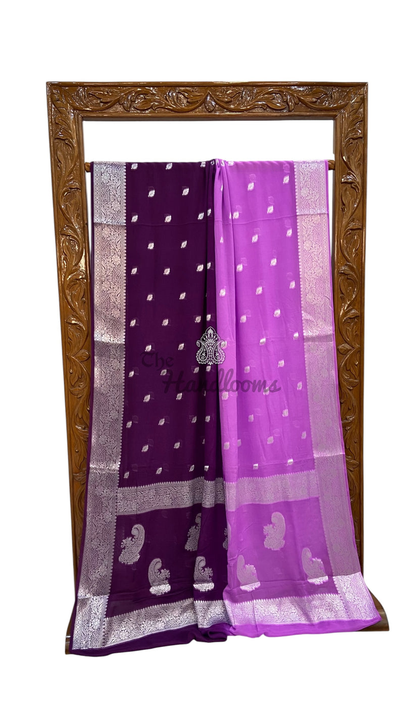 Pure Chiffon Khaddi Banarasi Saree - The Handlooms