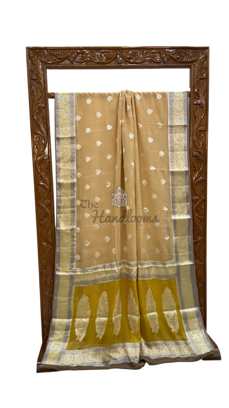 Pure Chiffon Khaddi Banarasi Saree - The Handlooms