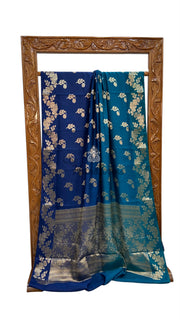 Pure Chiniya Silk Khaddi Handloom Banarasi Saree - The Handlooms