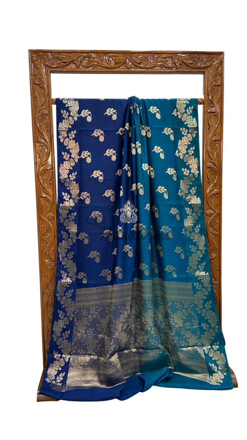 Pure Chiniya Silk Khaddi Handloom Banarasi Saree - The Handlooms