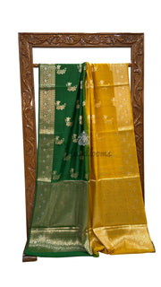 Pure Chiniya Silk Khaddi Handloom Banarasi Saree - The Handlooms
