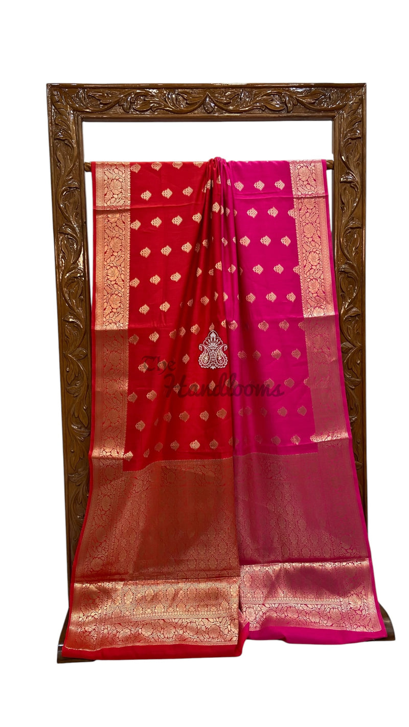 Pure Chiniya Silk Khaddi Handloom Banarasi Saree - The Handlooms