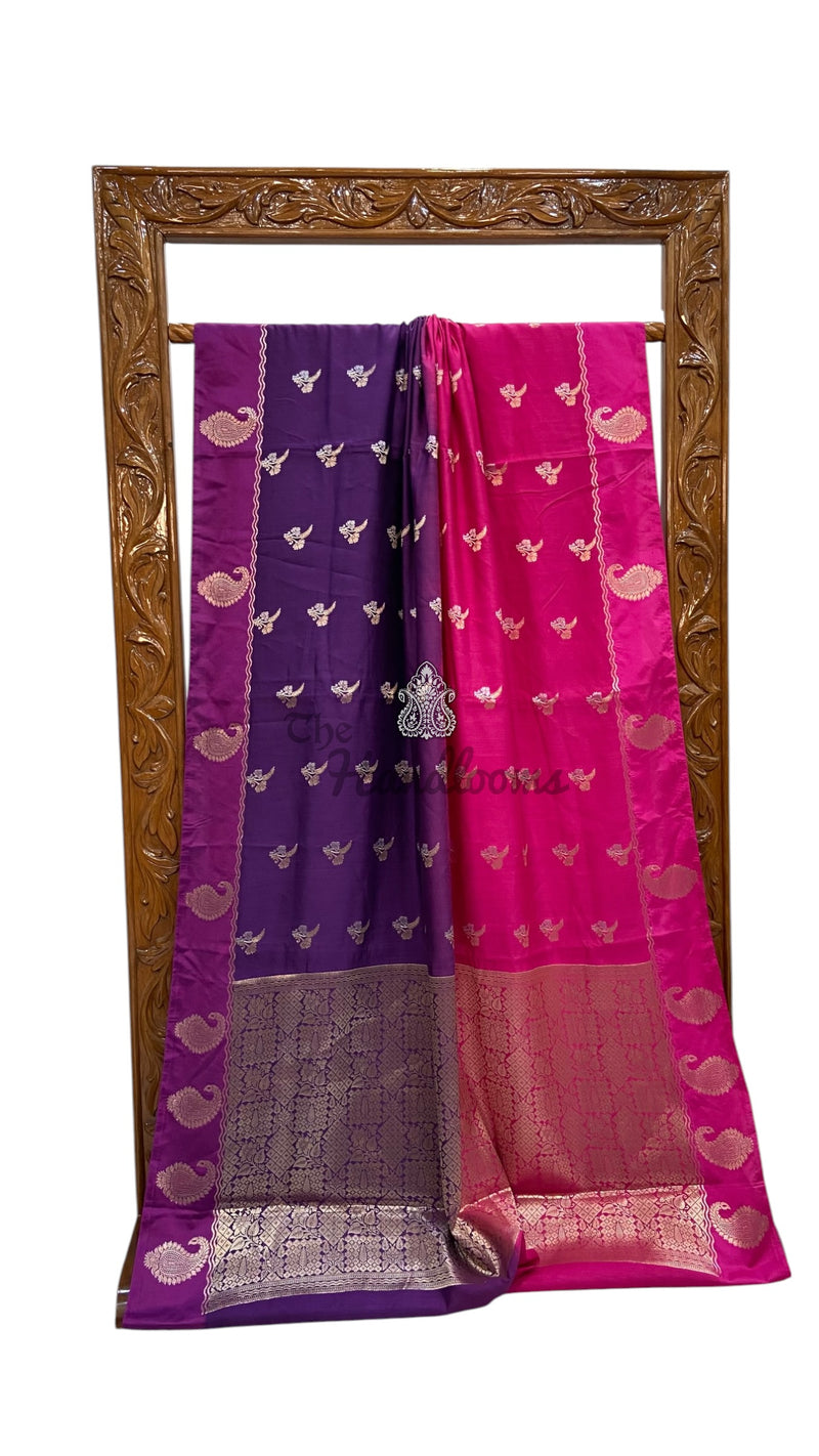 Pure Chiniya Silk Khaddi Handloom Banarasi Saree - The Handlooms