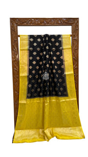 Pure Chiniya Silk Khaddi Handloom Banarasi Saree - The Handlooms