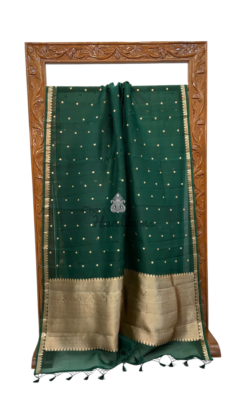 Pure Kora Silk Handloom Banarasi Saree
